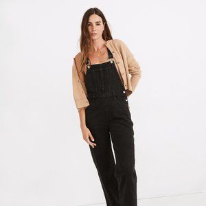 Madewell Straight Leg Overalls Lunar Wash Black